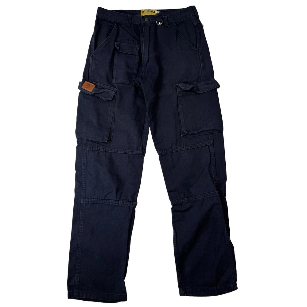 Vintage Gaucho Cargo Pants Blue Utility Trousers Cargo 29x30